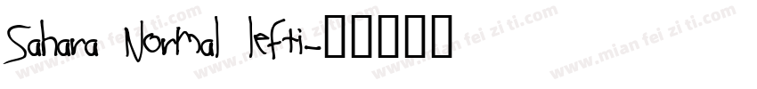 Sahara Normal lefti字体转换